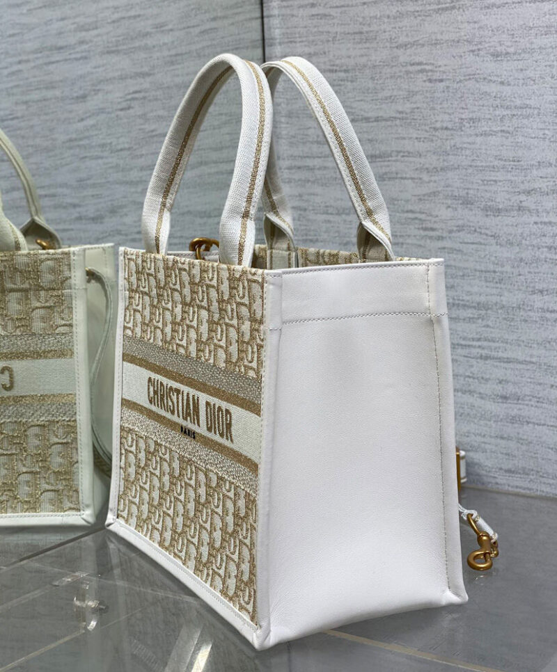 Christian Dior Small Dior Book Tote Cream