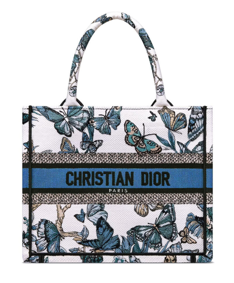 Christian Dior Small Dior Book Tote Blue