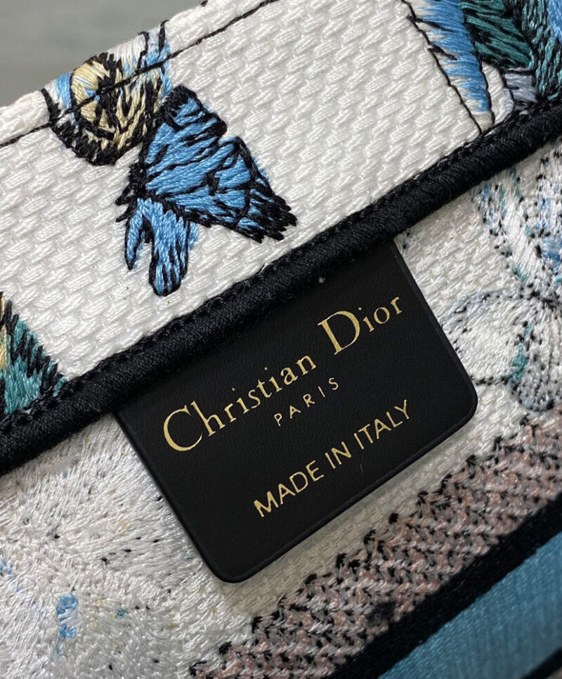 Christian Dior Small Dior Book Tote Blue