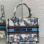Christian Dior Small Dior Book Tote Blue