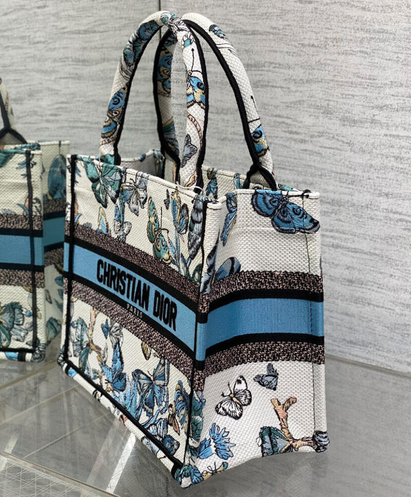 Christian Dior Small Dior Book Tote Blue