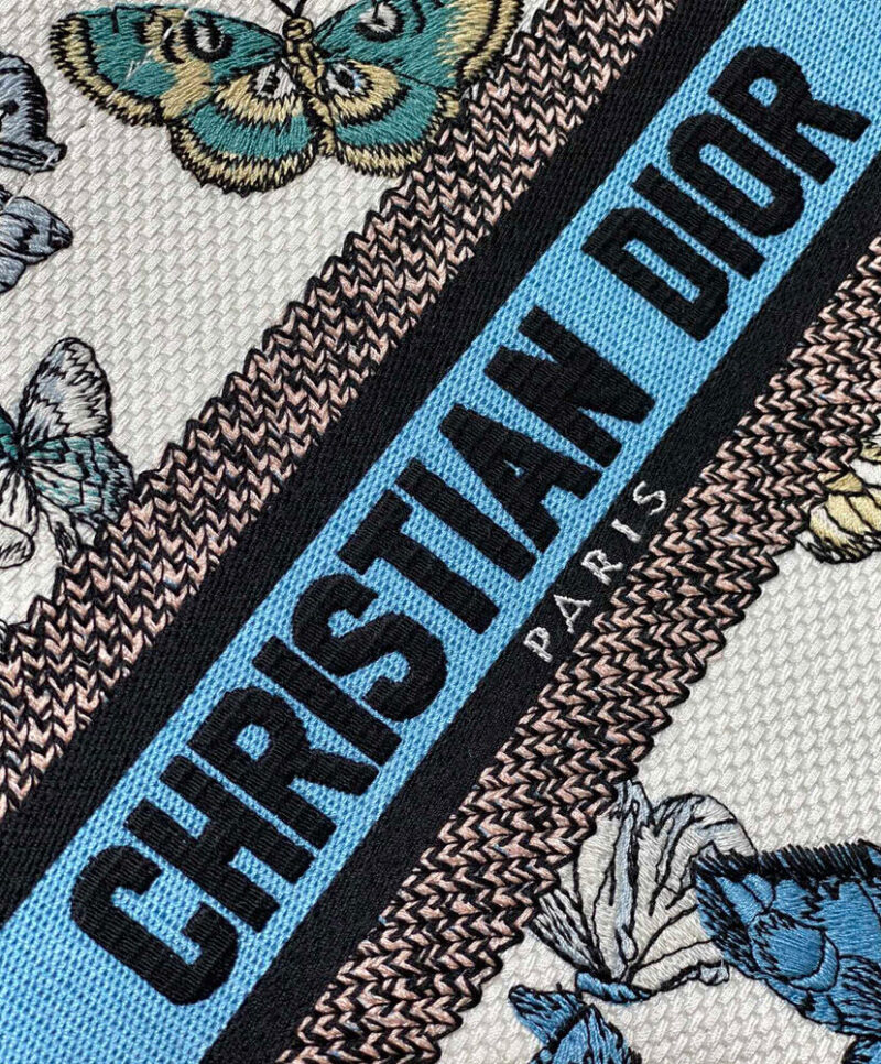 Christian Dior Small Dior Book Tote Blue