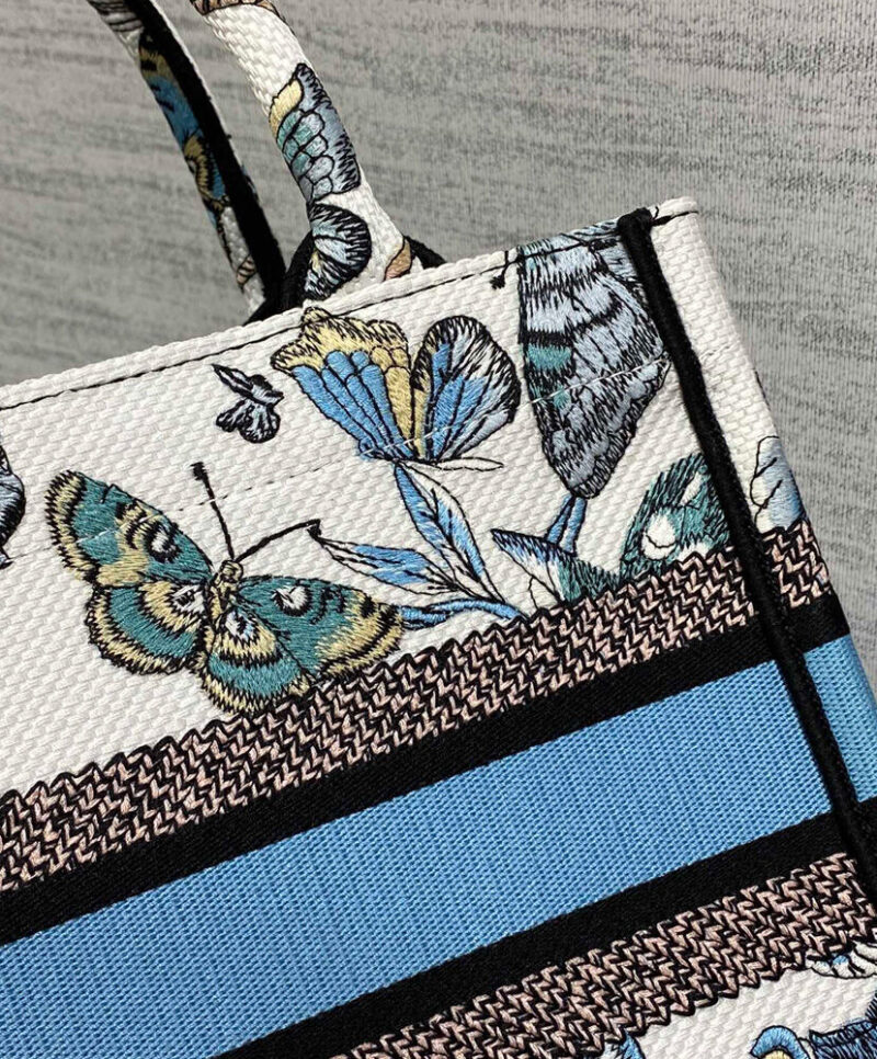 Christian Dior Small Dior Book Tote Blue