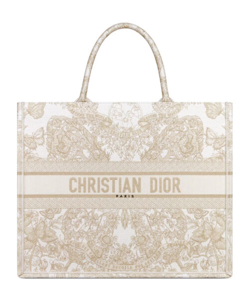 Christian Dior Large Dior Book Tote Golden