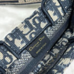 Christian Dior Mini Dior Book Tote With Strap Dark Blue