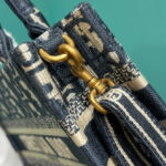 Christian Dior Mini Dior Book Tote With Strap Dark Blue