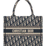 Christian Dior Small Dior Book Tote Dark Blue