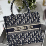 Christian Dior Small Dior Book Tote Dark Blue