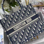 Christian Dior Small Dior Book Tote Dark Blue