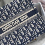 Christian Dior Small Dior Book Tote Dark Blue