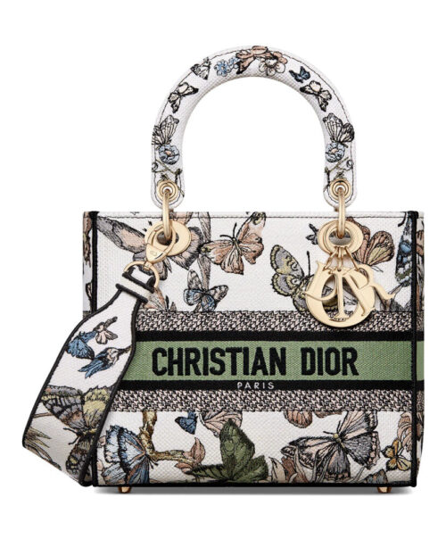 Christian Dior Medium Lady D-Lite Bag Cream