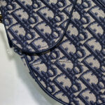 Christian Dior Saddle Bag With Strap Dark Blue
