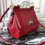 Dolce & Gabbana Sicily handbag With iguana-print and DG crystal logo patch