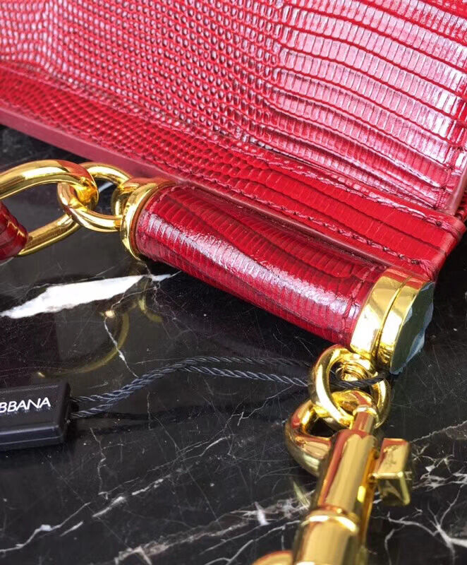 Dolce & Gabbana Sicily handbag With iguana-print and DG crystal logo patch