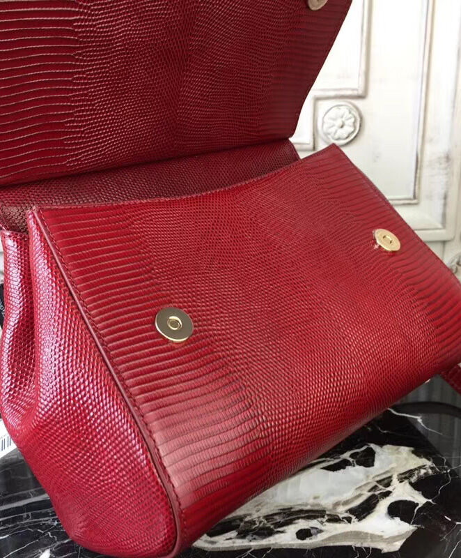 Dolce & Gabbana Sicily handbag With iguana-print and DG crystal logo patch