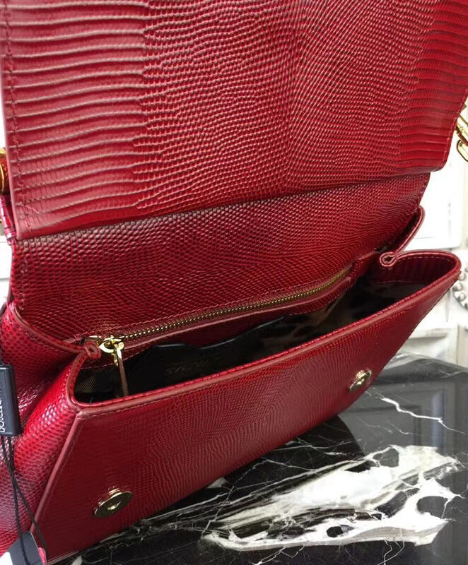 Dolce & Gabbana Sicily handbag With iguana-print and DG crystal logo patch