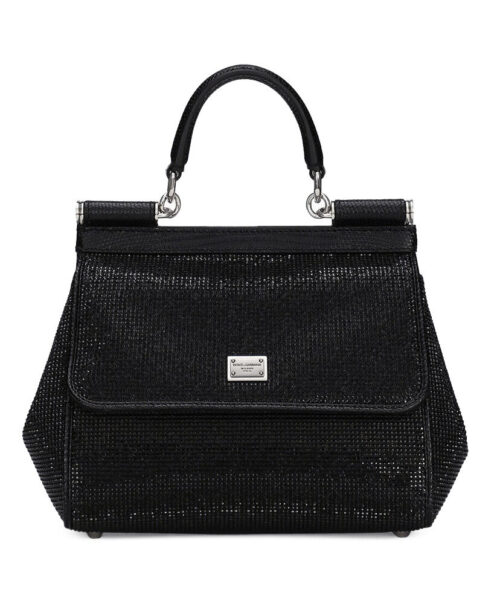 Dolce Gabbana Medium Sicily Handbag Black