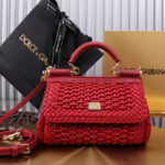 Dolce Gabbana Medium Sicily Handbag Red