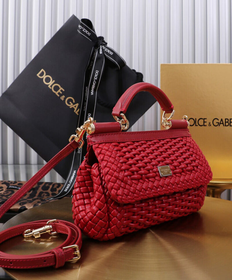 Dolce Gabbana Medium Sicily Handbag Red