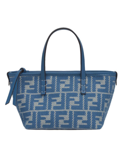 Fendi Denim-Effect Ff Jacquard Mini-Bag 8BN335