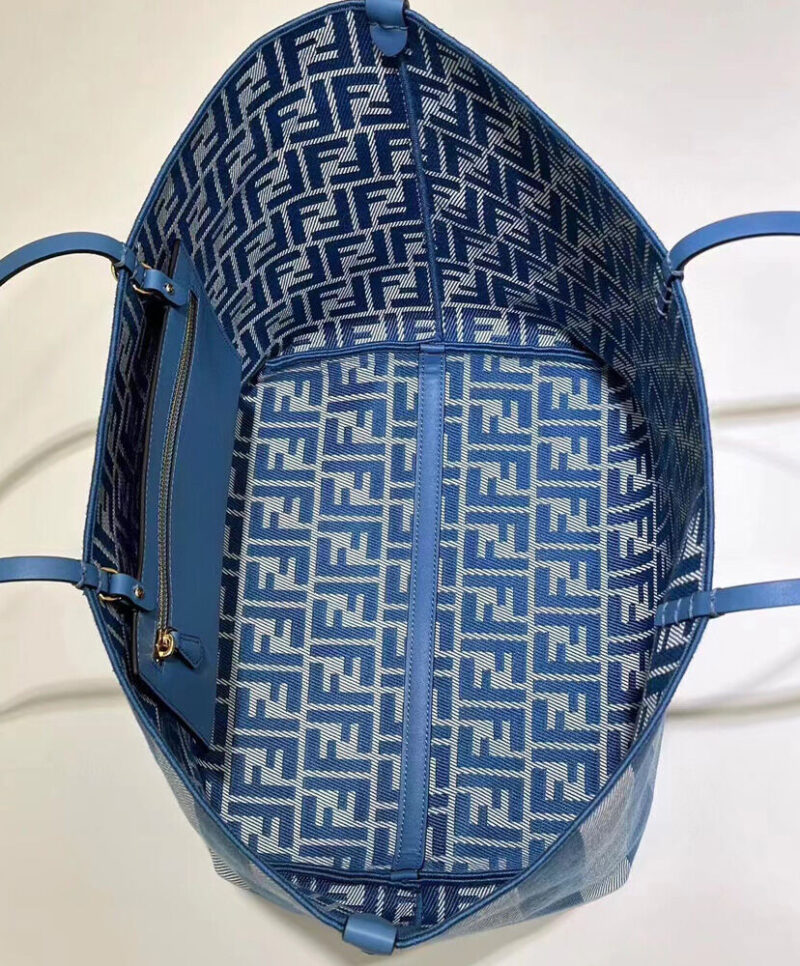 Fendi Roll Large Tote Bag 8BH425 Blue