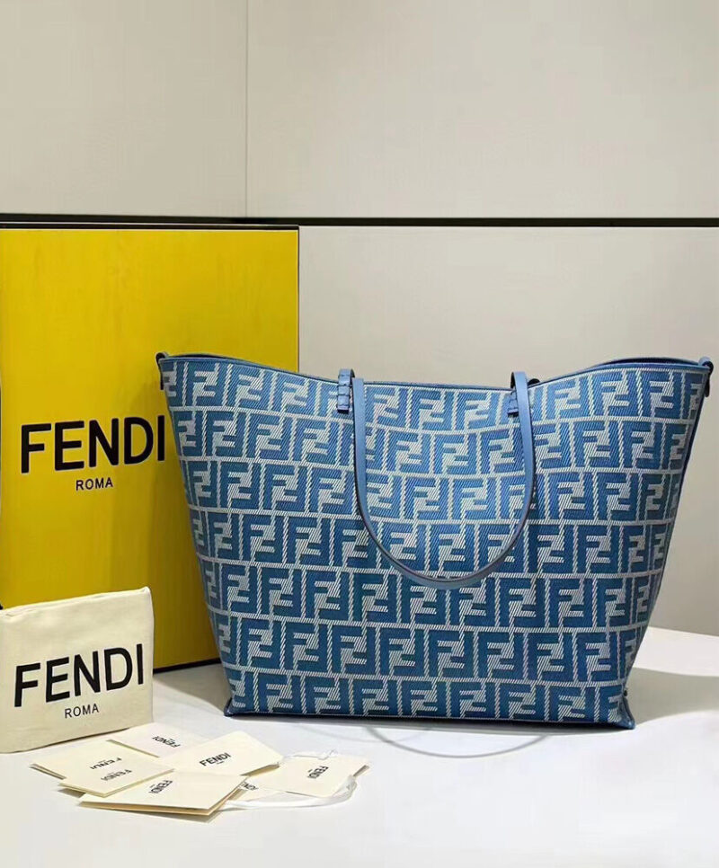 Fendi Roll Large Tote Bag 8BH425 Blue
