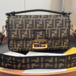 Fendi Baguette Fabric Bag 8BR600 Coffee