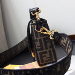 Fendi Baguette Fabric Bag 8BR600 Coffee
