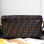 Fendi Baguette Fabric Bag 8BR600 Coffee