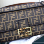 Fendi Baguette Fabric Bag 8BR600 Coffee