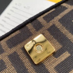 Fendi Mini Baguette Fabric Bag 8BS0171 Coffee