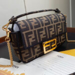 Fendi Mini Baguette Fabric Bag 8BS0171 Coffee