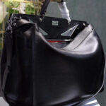 Fendi Peekaboo Fit Smooth black leather bag 7VA4069 Black