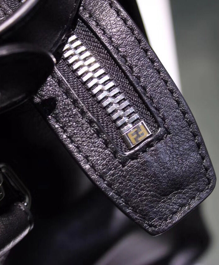 Fendi Peekaboo Fit Smooth black leather bag 7VA4069 Black