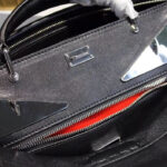 Fendi Peekaboo Fit Smooth black leather bag 7VA4069 Black