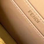 Fendi Sand Leather And Interlaced Fibre Bag 8BN335 Apricot