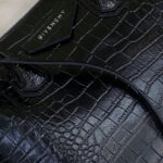 Givenchy Small Antigona Soft Bag In Crocodile Effect Leather Black