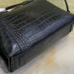 Givenchy Small Antigona Soft Bag In Crocodile Effect Leather Black