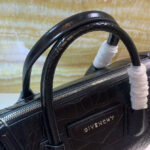 Givenchy Small Antigona Soft Bag In Crocodile Effect Leather Black