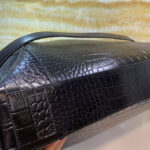 Givenchy Medium Antigona Soft Bag In Crocodile Effect Leather Black