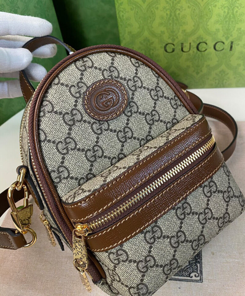 Gucci Multi-function Bag With Interlocking G 725654 Coffee