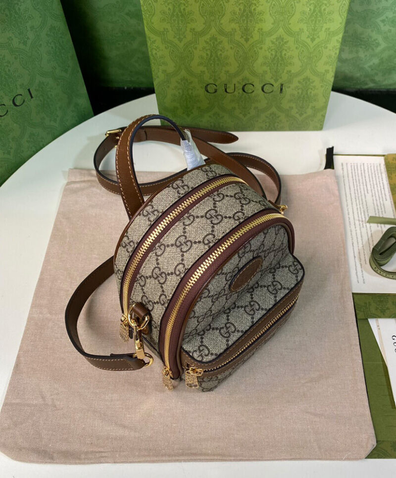 Gucci Multi-function Bag With Interlocking G 725654 Coffee
