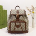 Gucci Backpack With Interlocking G 674147 Dark Coffee