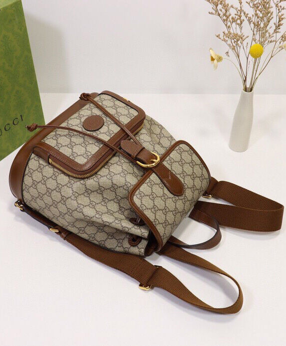 Gucci Backpack With Interlocking G 674147 Dark Coffee