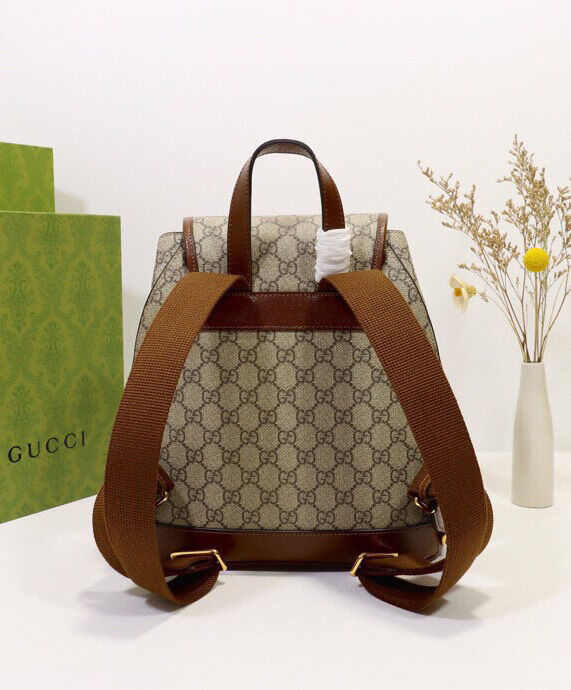 Gucci Backpack With Interlocking G 674147 Dark Coffee