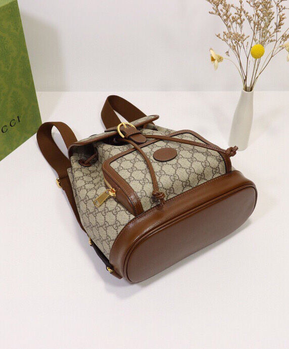 Gucci Backpack With Interlocking G 674147 Dark Coffee