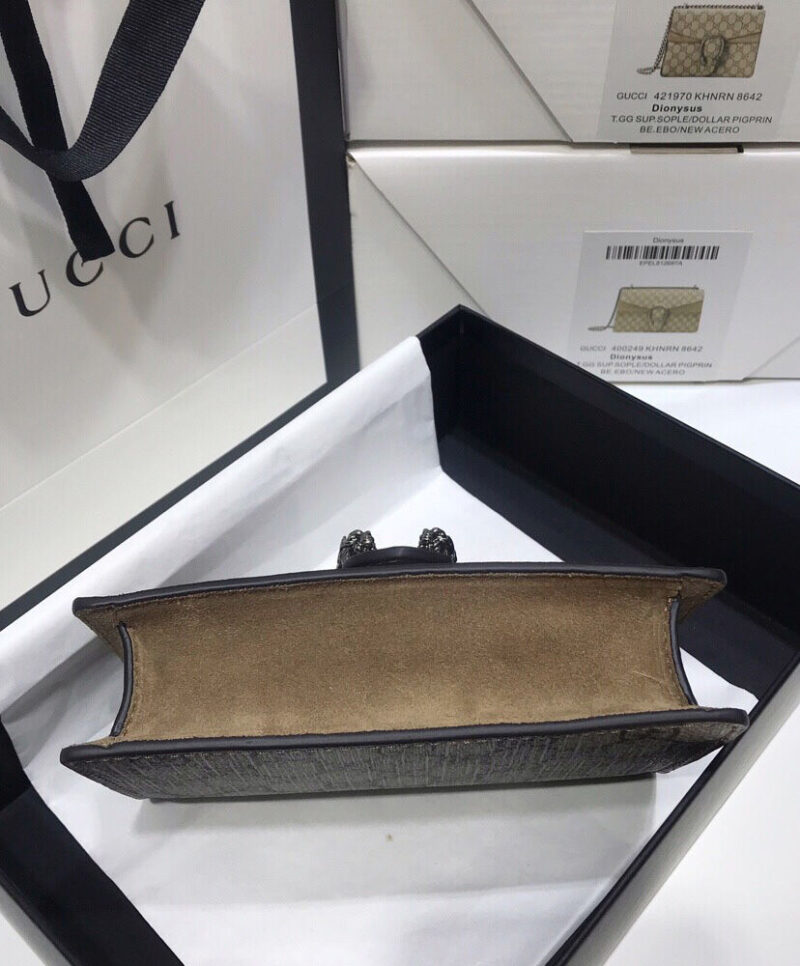 Gucci Dionysus GG Supreme super mini bag 476432 Apricot