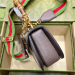 Gucci Small Jumbo GG Bag With Bamboo 675797 Dark Coffee