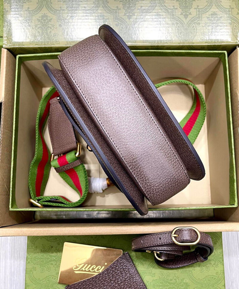 Gucci Small Jumbo GG Bag With Bamboo 675797 Dark Coffee