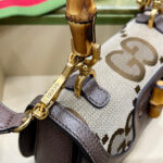 Gucci Small Jumbo GG Bag With Bamboo 675797 Dark Coffee
